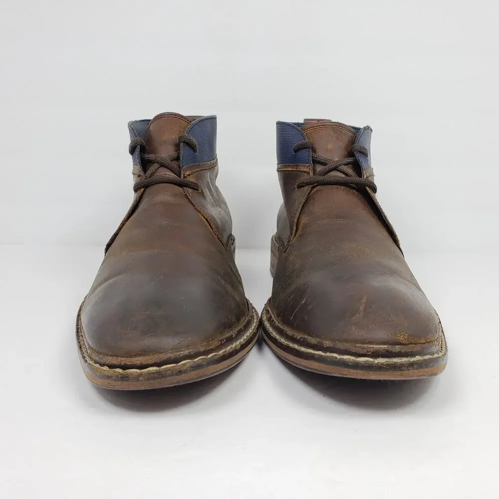 Cole Haan Colton Mens Size 10 Brown Leather Lace Up Chukka Boots Shoes C11771